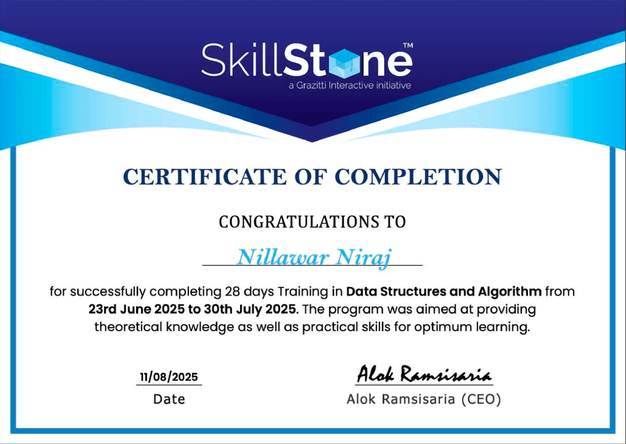 Data Structures and Algorithm